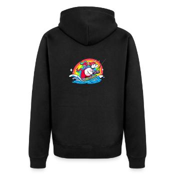 Wakeboard Licorne Wakeboarder Wakeboard - Veste à capuche bio Premium Unisexe - noir - Dos - Nico (187cm)