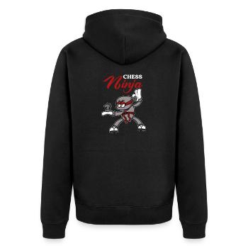 Échiquier Échecs Ninja Fighter Échecs - Veste à capuche bio Premium Unisexe - noir - Dos - Nico (187cm)