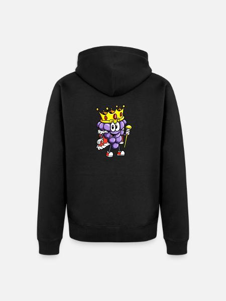 Weintrinker Traubenwein mit Anbau - Unisex Premium Bio Zip Hoodie - Schwarz