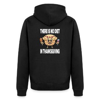 Vacances Il n’y a pas de régime dans la tarte de Thanksgiving - Veste à capuche bio Premium Unisexe - noir - Dos - Nico (187cm)