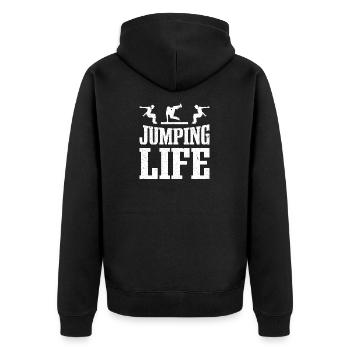 Free Running Jumping Life Free Runner - Veste à capuche bio Premium Unisexe - noir - Dos - Nico (187cm)