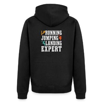 Running Jumping Landing Expert Free Runner - Veste à capuche bio Premium Unisexe - noir - Dos - Nico (187cm)