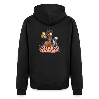 Insecte Moustique Buvant de la bière Moustiques - Veste à capuche bio Premium Unisexe - noir - Dos - Nico (187cm)