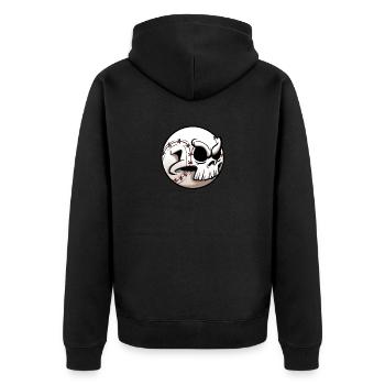 Joueur de baseball Skeleon Head Skull Baseball - Veste à capuche bio Premium Unisexe - noir - Dos - Nico (187cm)