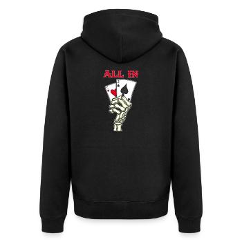 Joueur de poker Cartes de poker 7 2 Skeleton Hand Poker - Veste à capuche bio Premium Unisexe - noir - Dos - Nico (187cm)