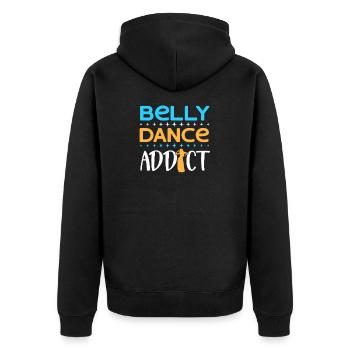 Bauchtanz Süchtig Bauchtänzerin Bauchtanz - Unisex Premium Bio Zip Hoodie - Schwarz - Hinten - Nico (187cm)