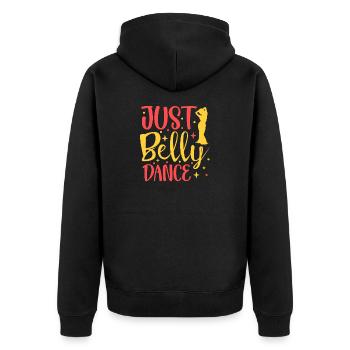 Bauchtänzerin nur Bauchtanz Bauchtanz - Unisex Premium Bio Zip Hoodie - Schwarz - Hinten - Nico (187cm)