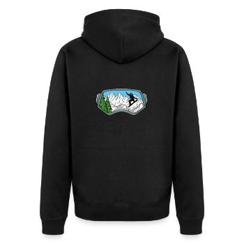 Snowboarder Snowboarding Winter Sports Hobby Gift - Unisex Premium Organic Zip Hoodie - black - Back - Nico (187cm)