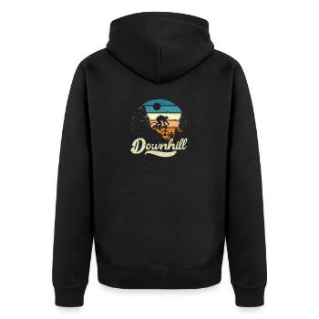 VTT VTT Descente - Veste à capuche bio Premium Unisexe - noir - Dos - Nico (187cm)