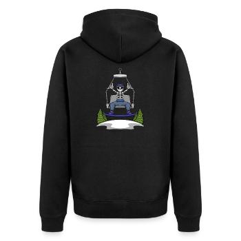 Snowboarder Winter Sports Snowboarding Skeleton - Unisex Premium Organic Zip Hoodie - black - Back - Nico (187cm)