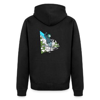 Ski plus ski Montagne Sports d’hiver Ski - Veste à capuche bio Premium Unisexe - noir - Dos - Nico (187cm)