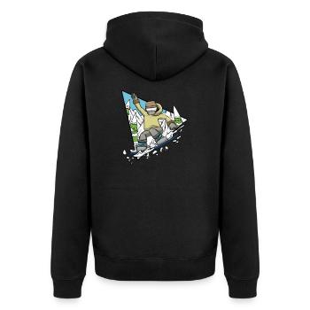 Snowboarder Winter Sports Snowboarding - Unisex Premium Organic Zip Hoodie - black - Back - Nico (187cm)