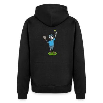 Joueur de tennis squelette - Veste à capuche bio Premium Unisexe - noir - Dos - Nico (187cm)
