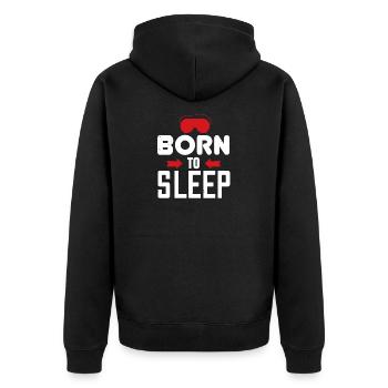 Né pour dormir 01 - Veste à capuche bio Premium Unisexe - noir - Dos - Nico (187cm)