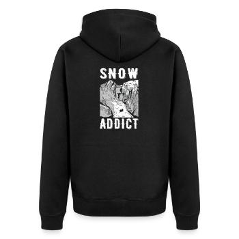Skieur Ski alpin Snow Addict Ski - Veste à capuche bio Premium Unisexe - noir - Dos - Nico (187cm)