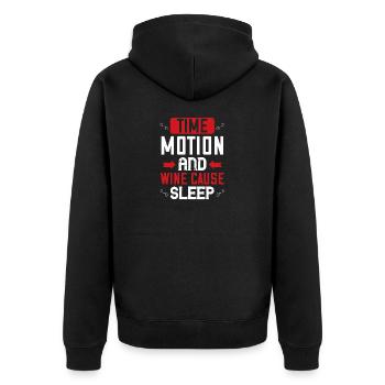 Time, motion and wine cause sleep - Unisex Premium Organic Zip Hoodie - black - Back - Nico (187cm)