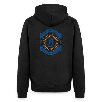 Ready to be the mac to your cheese forever - Unisex Premium Organic Zip Hoodie - black - Back - Nico (187cm)
