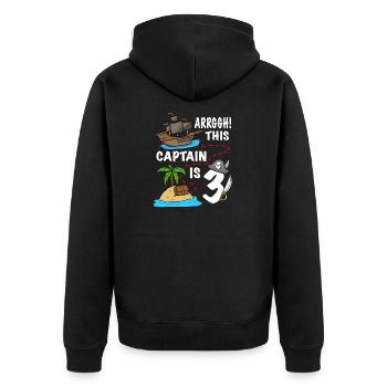 Arrggh! Ce capitaine est 3 Pirate anniversaire - Veste à capuche bio Premium Unisexe - noir - Dos - Nico (187cm)