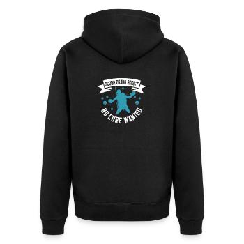 Scuba Diving Addict No Cure Wanted - Unisex Premium Organic Zip Hoodie - black - Back - Nico (187cm)