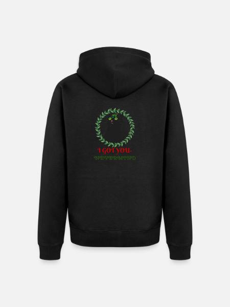 Cat I Got You Nevermind - Unisex Premium Organic Zip Hoodie - black