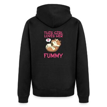 Hamster For Girls Hamster Owner Hamster Lovers - Unisex Premium Organic Zip Hoodie - black - Back - Nico (187cm)