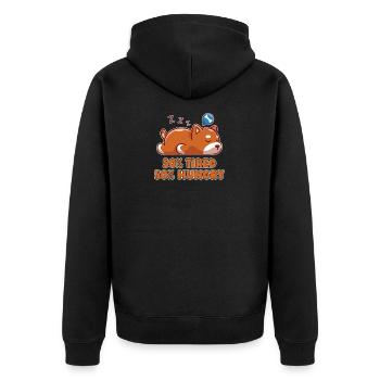 Corgi For Corgi Lovers Corgi Owner Sleeping Corgi - Unisex Premium Organic Zip Hoodie - black - Back - Nico (187cm)
