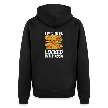 Escape Room Escape Room Lover Escaping - Unisex Premium Organic Zip Hoodie - black - Back - Nico (187cm)