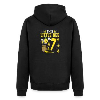 Anniversaire des abeilles pour les filles 7ème anniversaire Bee Party - Veste à capuche bio Premium Unisexe - noir - Dos - Nico (187cm)