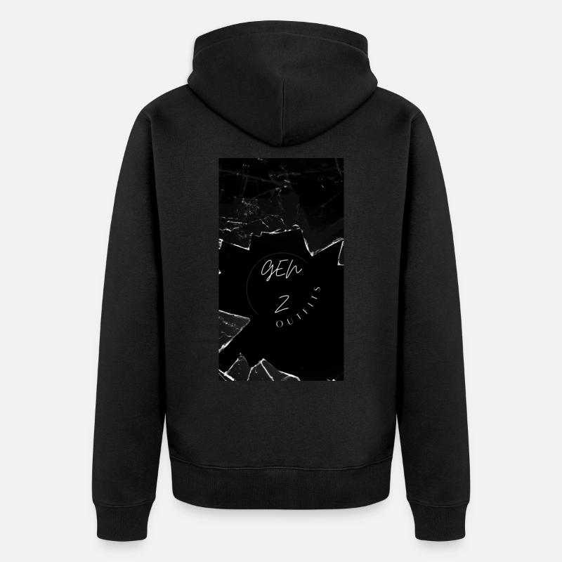 GEN Z - Unisex Premium Bio Zip Hoodie - Schwarz