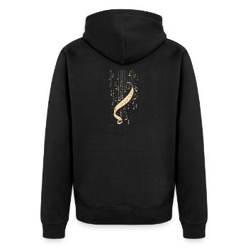 NOTES MUSIQUES - Veste à capuche bio Premium Unisexe - noir - Dos - Nico (187cm)