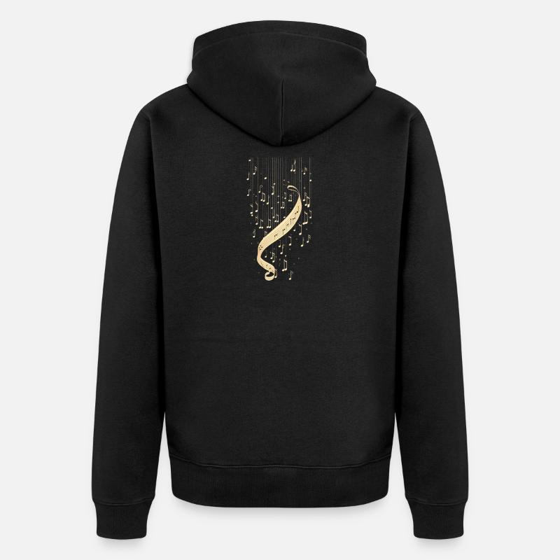 NOTES MUSIQUES - Veste à capuche bio Premium Unisexe - noir