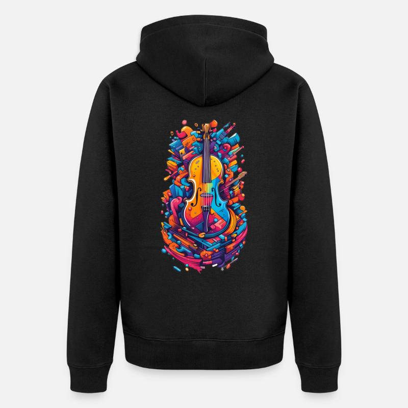 Il Violino - Unisex Premium Bio Zip Hoodie - Schwarz