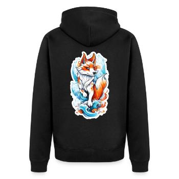 Renard - Veste à capuche bio Premium Unisexe - noir - Dos - Nico (187cm)