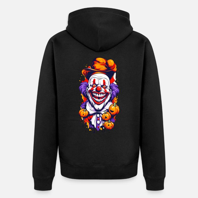 Halloween Clown d’horreur - Veste à capuche bio Premium Unisexe - noir