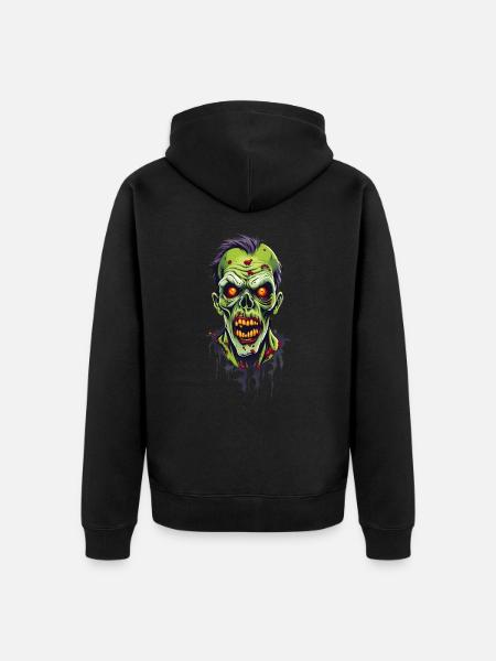 Zombie - Unisex Premium Organic Zip Hoodie - black