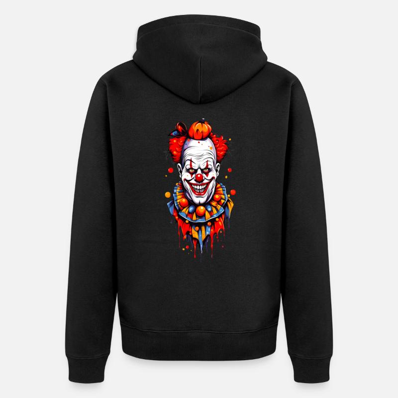 Clown - Unisex Premium Bio Zip Hoodie - Schwarz