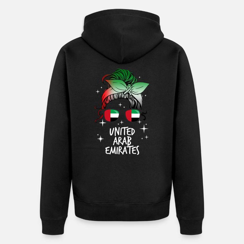Emirats Arabes Unis - Veste à capuche bio Premium Unisexe - noir