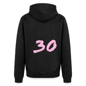 30e anniversaire 30 ans - Veste à capuche bio Premium Unisexe - noir - Dos - Nico (187cm)