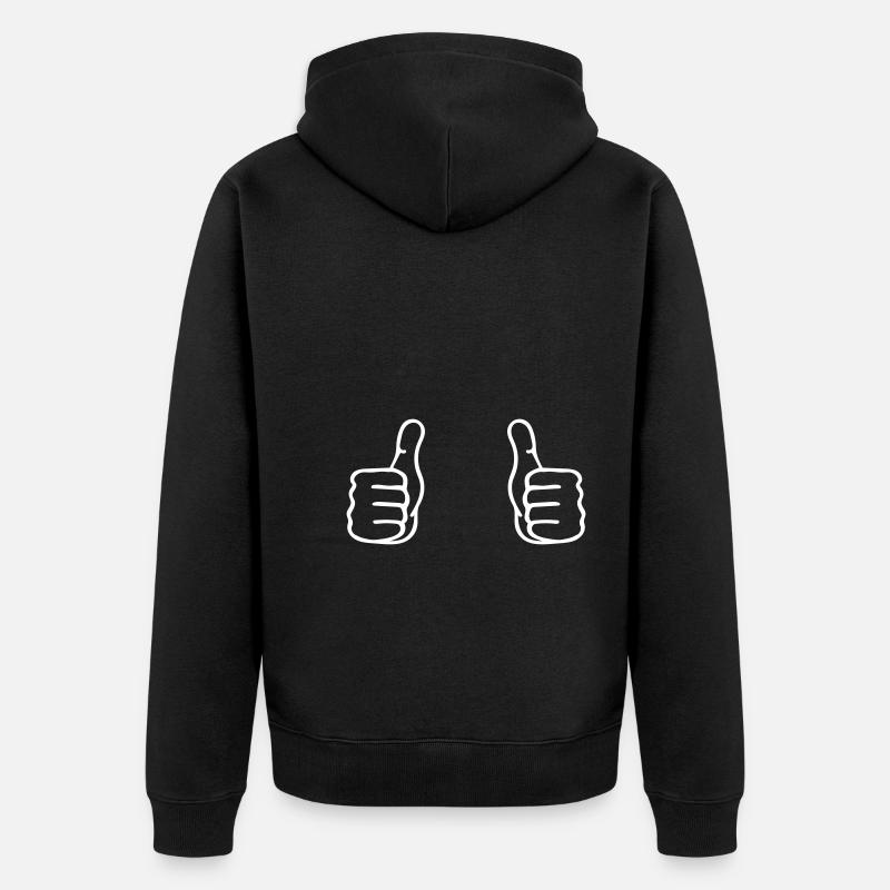 Deux pouces en l’air - Veste à capuche bio Premium Unisexe - noir