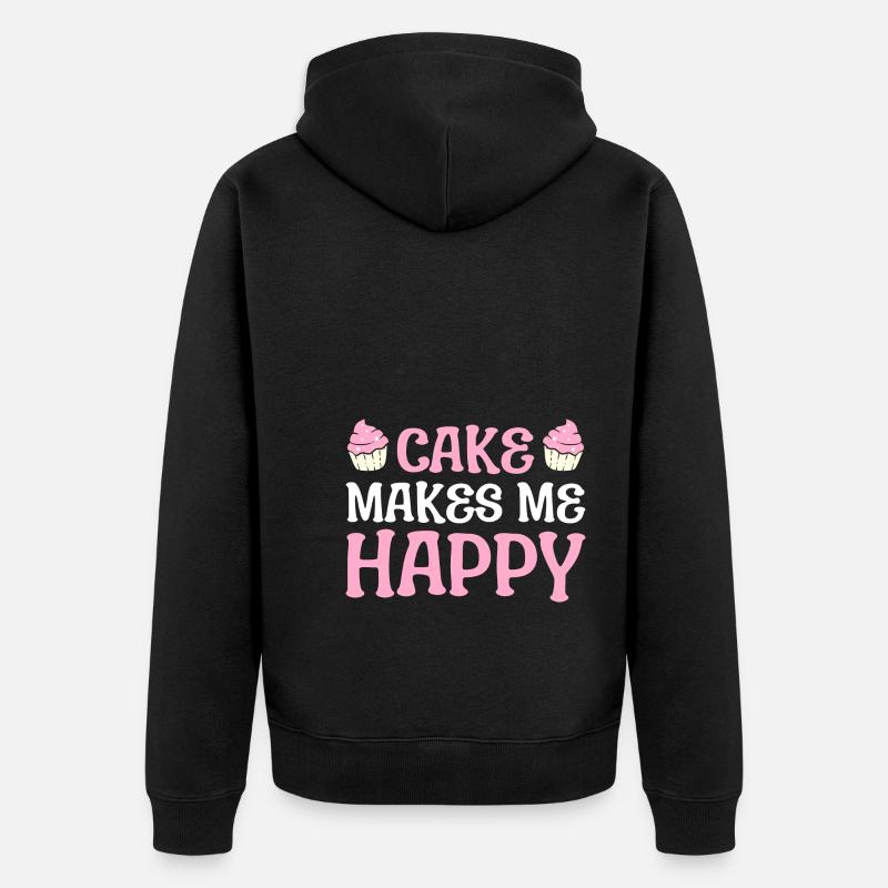 Ich liebe Backen Bäcker - Unisex Premium Bio Zip Hoodie - Schwarz