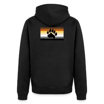 Gay Bear Flag for Gay Men and Gay bear Pride - Unisex Premium Bio Zip Hoodie - Schwarz - Hinten - Nico (187cm)