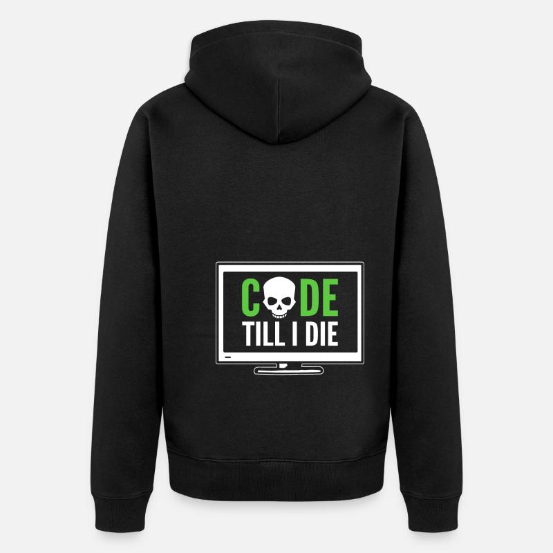 Computerprogrammierer Computerspezialist - Unisex Premium Bio Zip Hoodie - Schwarz