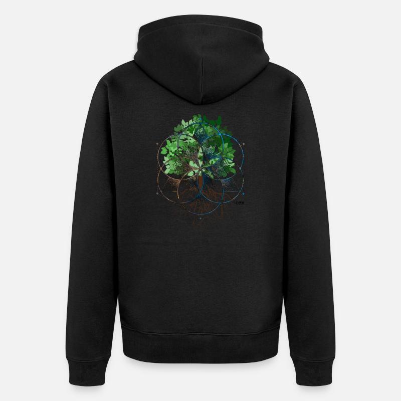 Arbre de Petit - Veste à capuche bio Premium Unisexe - noir