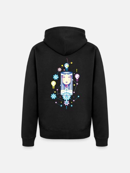 IT-SHIRT BULB - Unisex Premium Organic Zip Hoodie - black