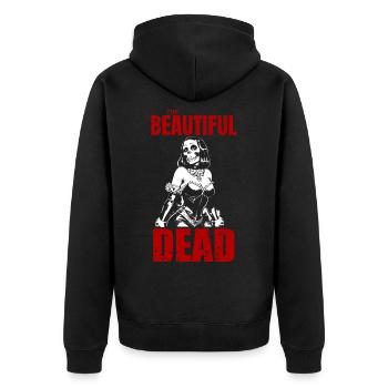 Belle fille zombie - Veste à capuche bio Premium Unisexe - noir - Dos - Nico (187cm)