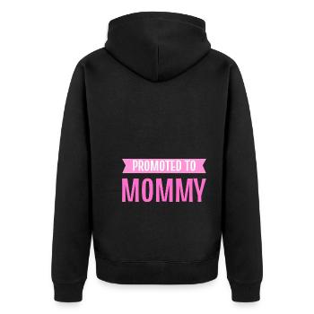Promoted To Mommy Est 2023 Mutter - Unisex Premium Bio Zip Hoodie - Schwarz - Hinten - Nico (187cm)