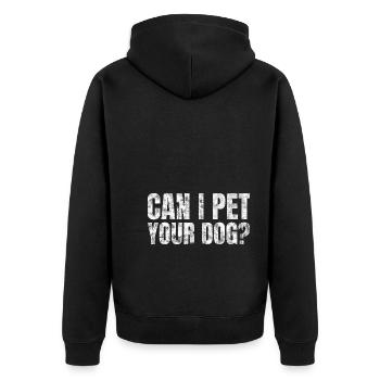 Puis-je caresser votre chien Amoureux des chiens - Veste à capuche bio Premium Unisexe - noir - Dos - Nico (187cm)