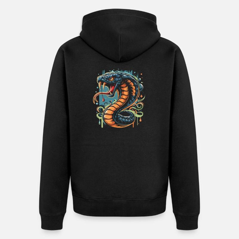 Cobra graffiti - Veste à capuche bio Premium Unisexe - noir