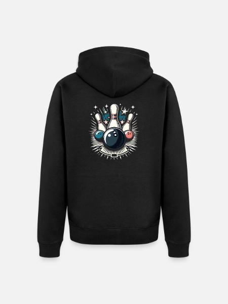Bowling - Veste à capuche bio Premium Unisexe - noir