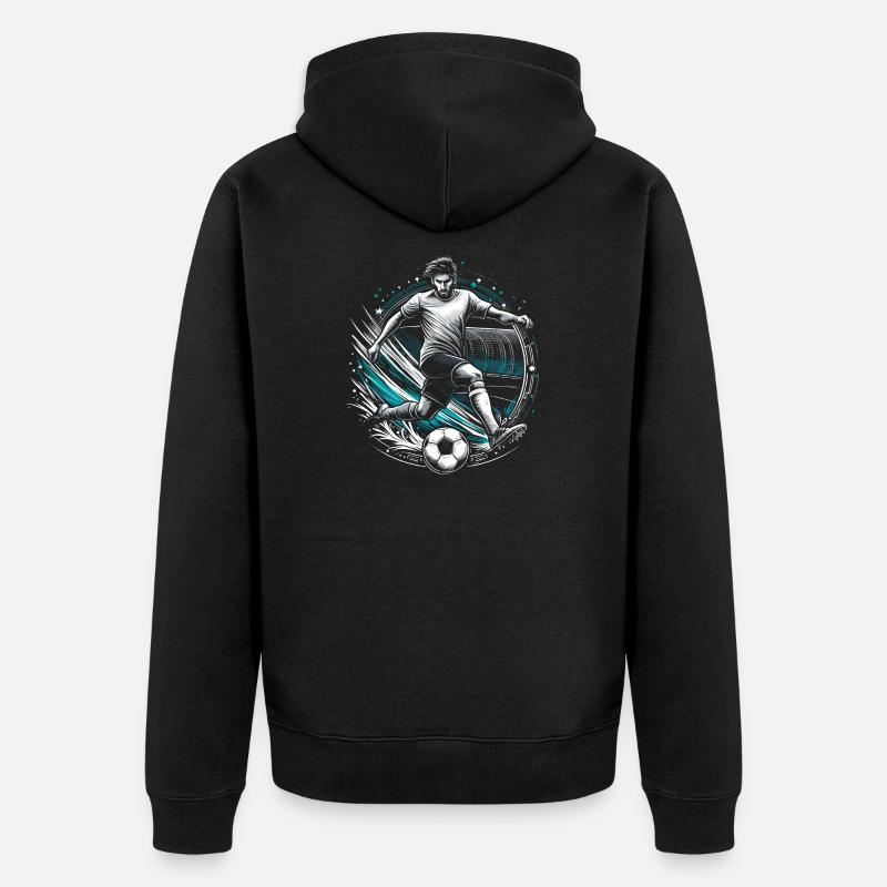 Footballeur - Veste à capuche bio Premium Unisexe - noir